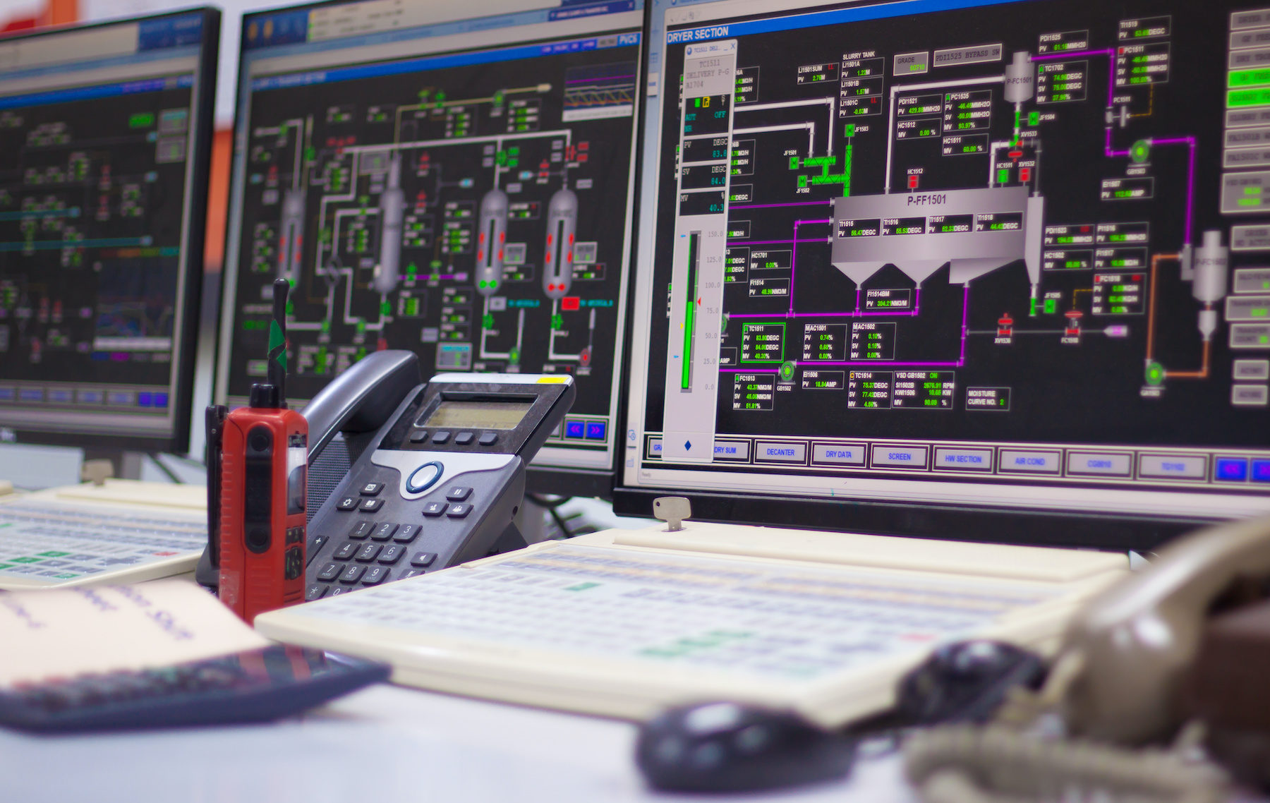 Process control panel and communication