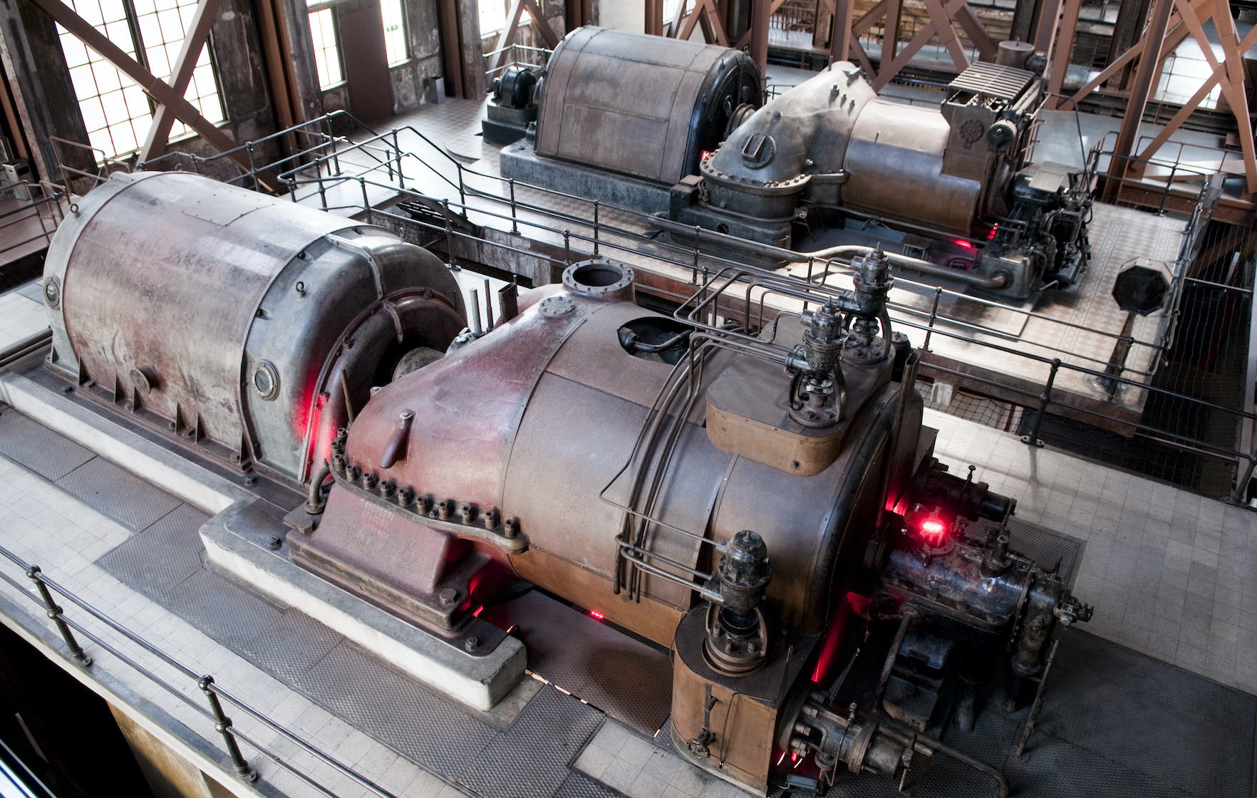 Power plant's turbine room