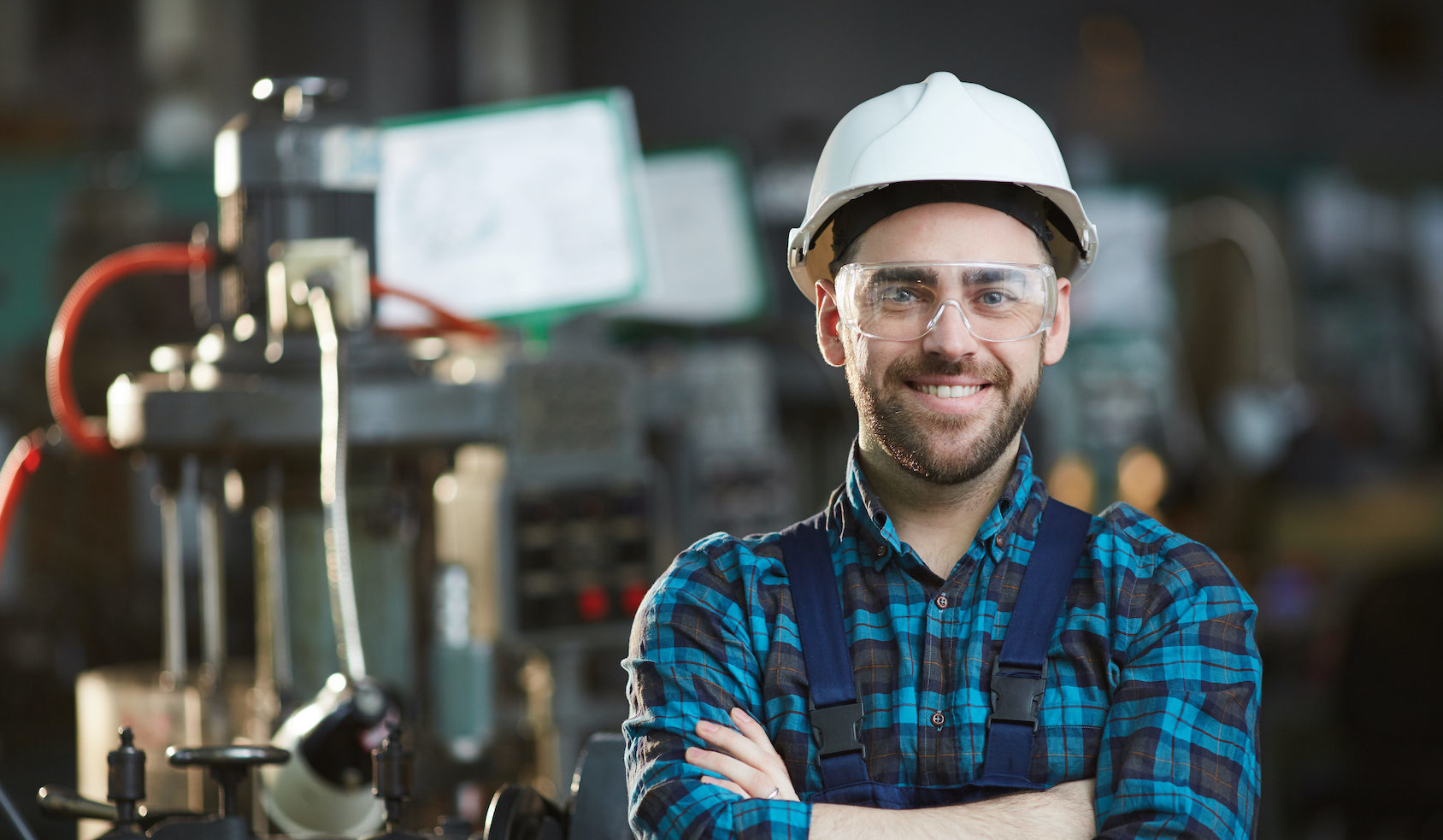 Factory Worker Smiling